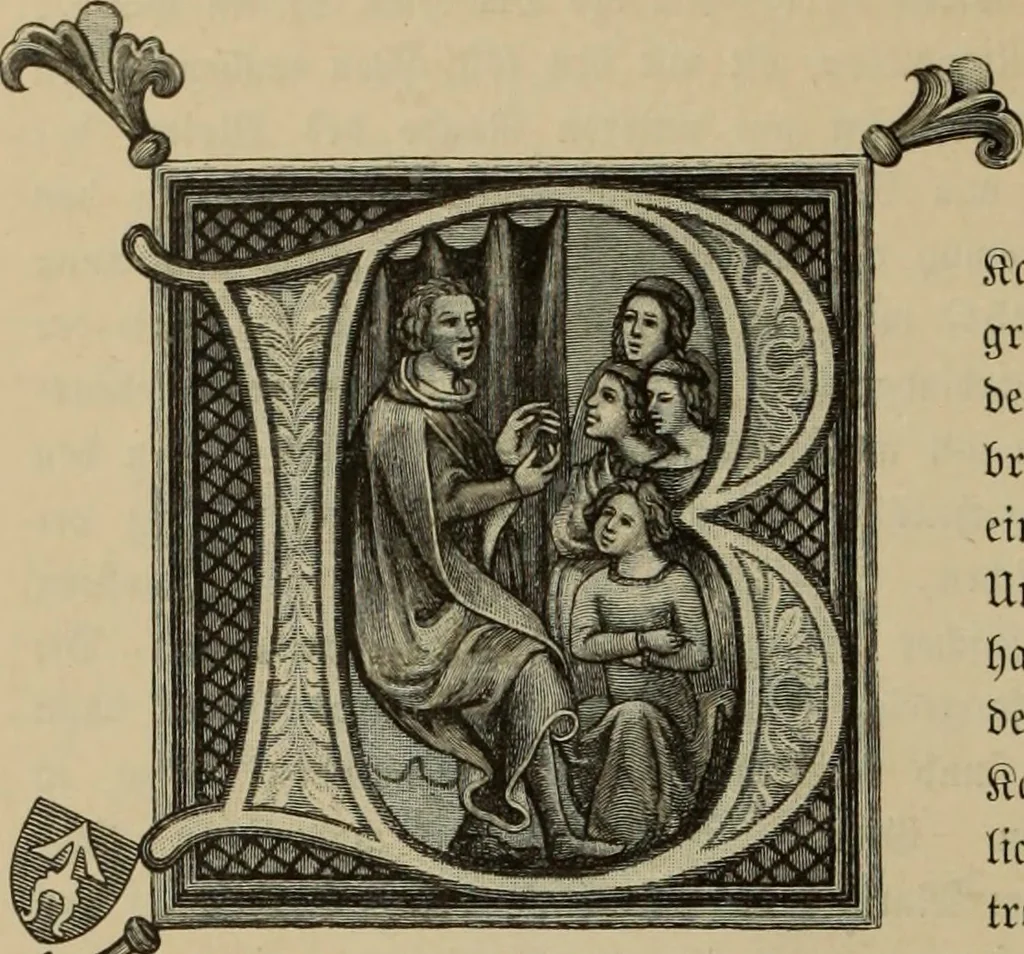 An illustration from Geschichte der deutschen Malerei, 1890, leaf 243