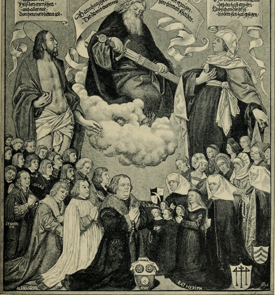 An illustration from Geschichte der deutschen Malerei, 1890, leaf 382