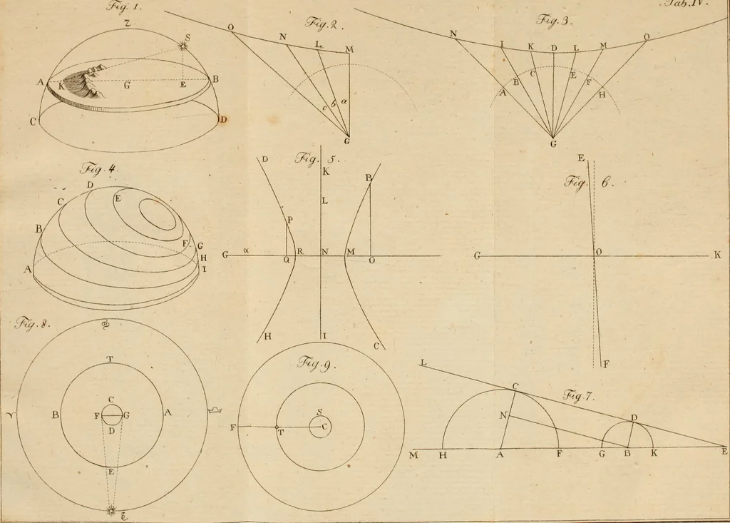 An illustration from Geschichte der griechischen astronomie bis auf Eratosthenes, 1802, leaf 547