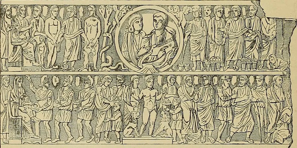 An illustration from Geschichte der karolingischen Malerei : ihr Bilderkreis and seine Quellen, 1894, leaf 120