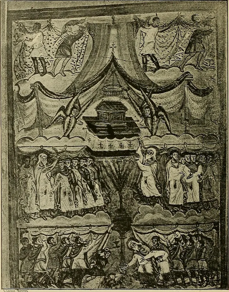 An illustration from Geschichte der karolingischen Malerei : ihr Bilderkreis and seine Quellen, 1894, leaf 134