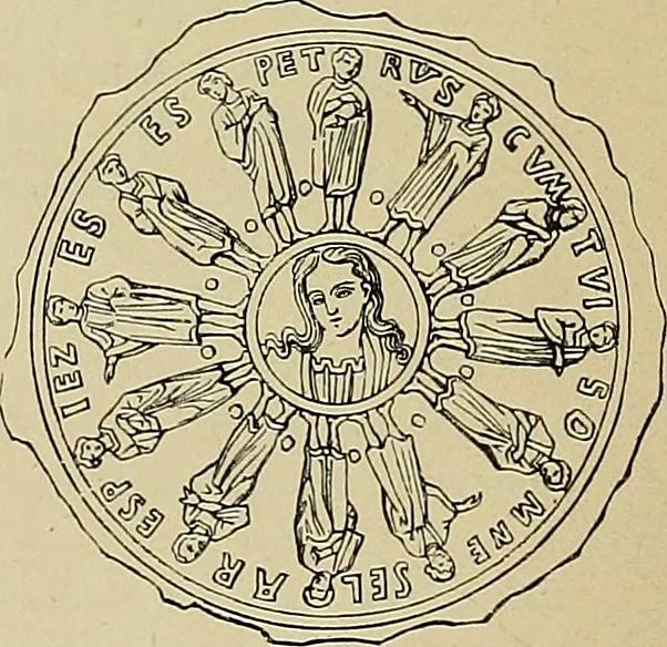 An illustration from Geschichte der karolingischen Malerei : ihr Bilderkreis and seine Quellen, 1894, leaf 150