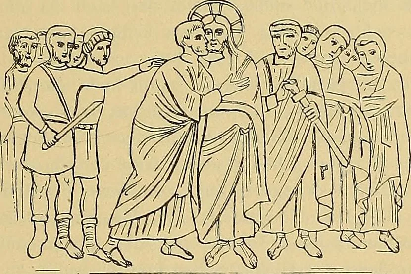 An illustration from Geschichte der karolingischen Malerei : ihr Bilderkreis and seine Quellen, 1894, leaf 183