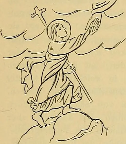 An illustration from Geschichte der karolingischen Malerei : ihr Bilderkreis and seine Quellen, 1894, leaf 201