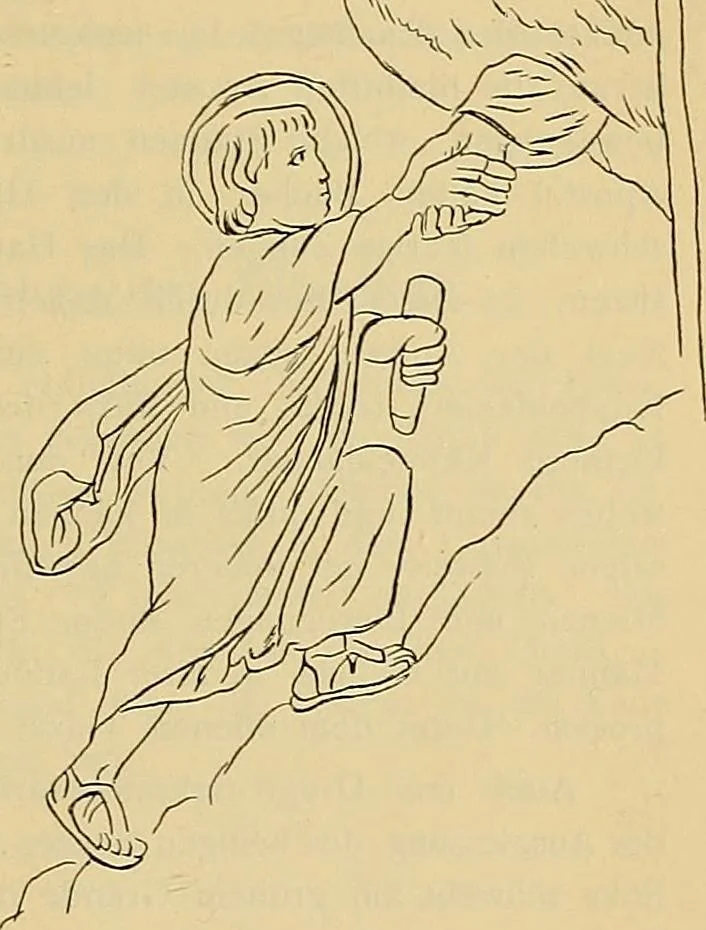 An illustration from Geschichte der karolingischen Malerei : ihr Bilderkreis and seine Quellen, 1894, leaf 201