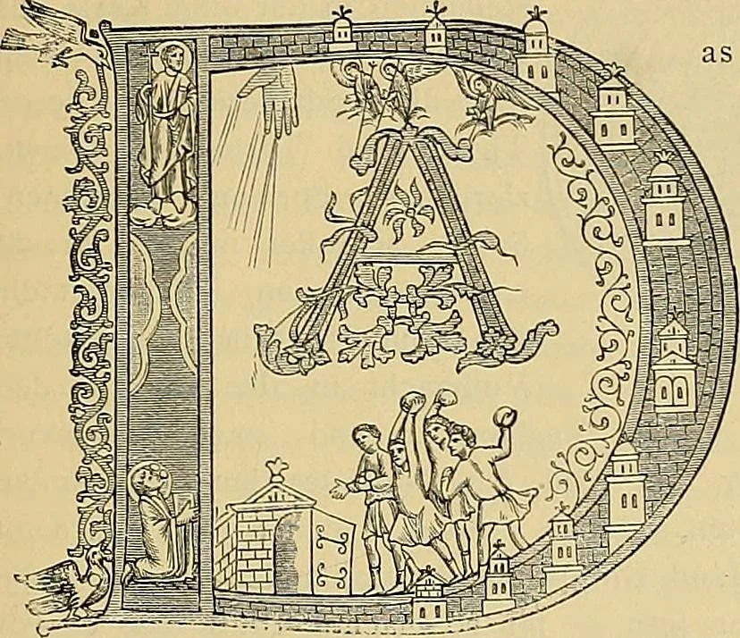 An illustration from Geschichte der karolingischen Malerei : ihr Bilderkreis and seine Quellen, 1894, leaf 241