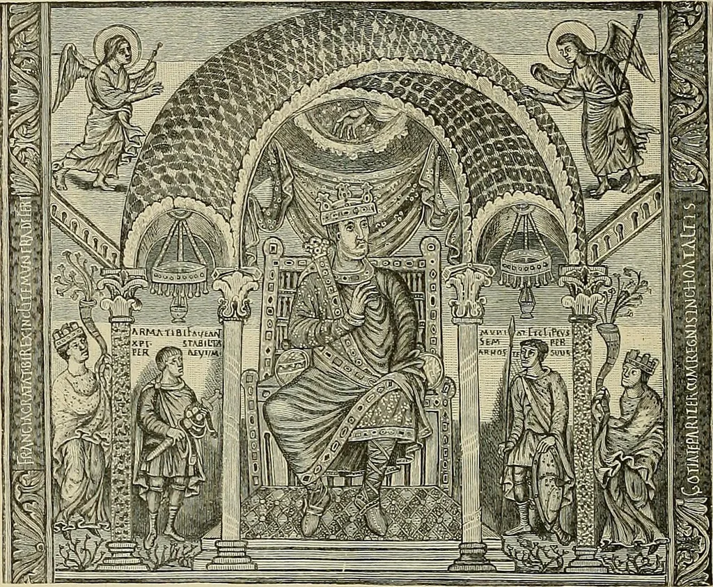 An illustration from Geschichte der karolingischen Malerei : ihr Bilderkreis and seine Quellen, 1894, leaf 262
