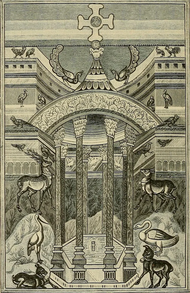 An illustration from Geschichte der karolingischen Malerei : ihr Bilderkreis and seine Quellen, 1894, leaf 272