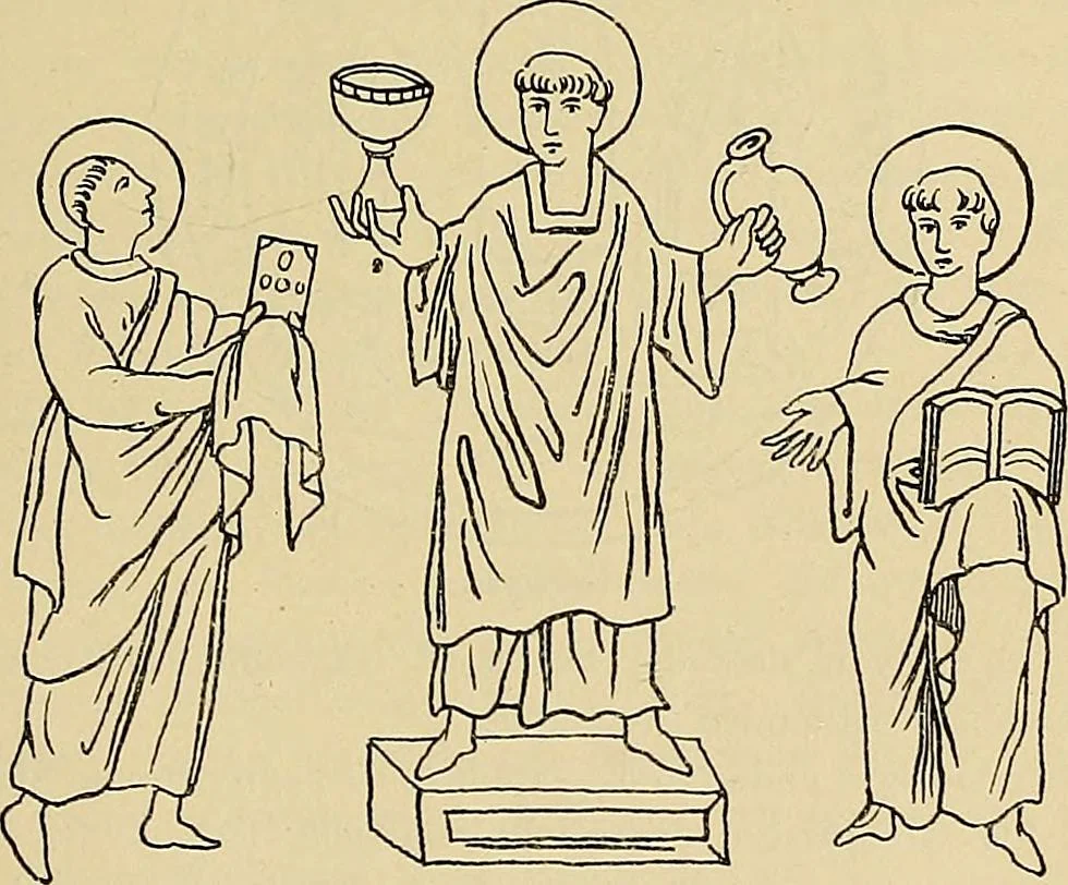 An illustration from Geschichte der karolingischen Malerei : ihr Bilderkreis and seine Quellen, 1894, leaf 277