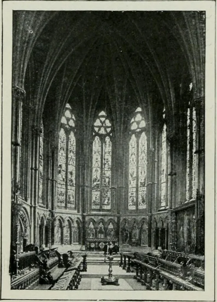 An illustration from Geschichte der Kunst in Grossbritannien und Irland, 1909, leaf 136