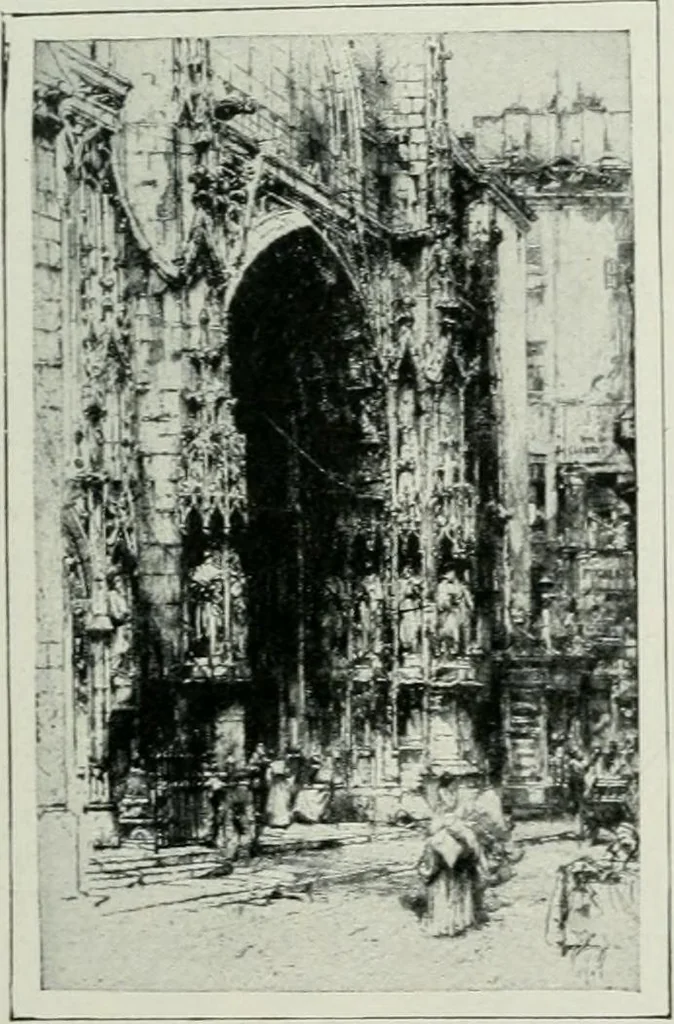 An illustration from Geschichte der Kunst in Grossbritannien und Irland, 1909, leaf 177