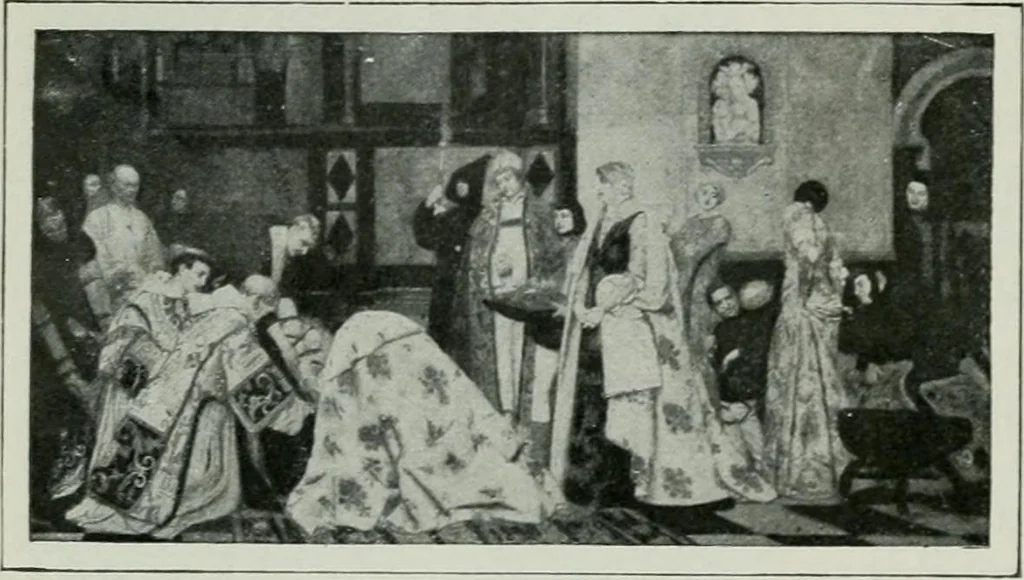 An illustration from Geschichte der Kunst in Grossbritannien und Irland, 1909, leaf 286