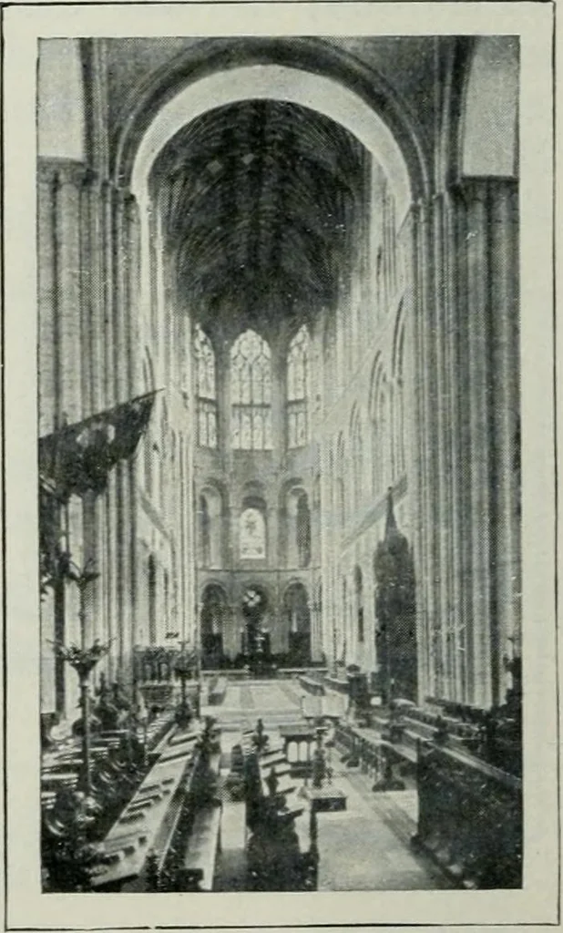 An illustration from Geschichte der Kunst in Grossbritannien und Irland, 1909, leaf 52