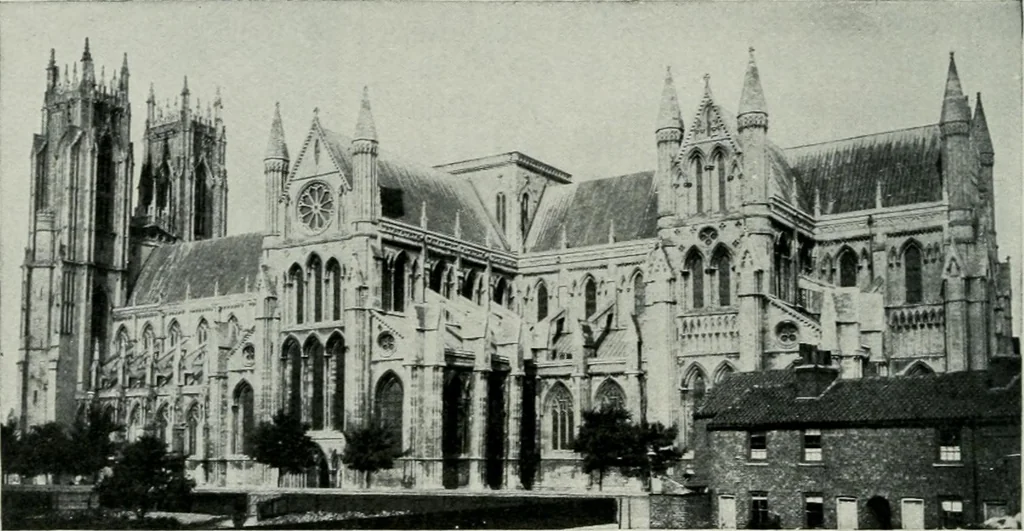 An illustration from Geschichte der Kunst in Grossbritannien und Irland, 1909, leaf 74