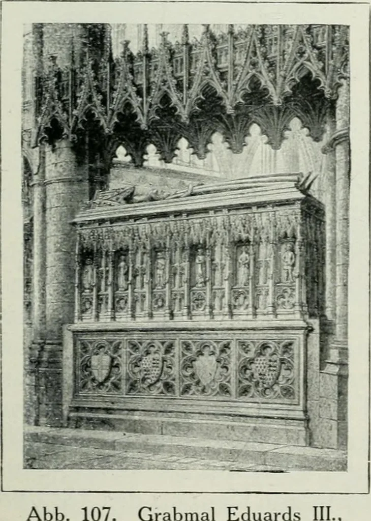 An illustration from Geschichte der Kunst in Grossbritannien und Irland, 1909, leaf 85