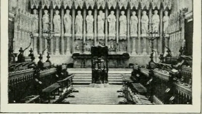 An illustration from Geschichte der Kunst in Grossbritannien und Irland, 1909, leaf 89