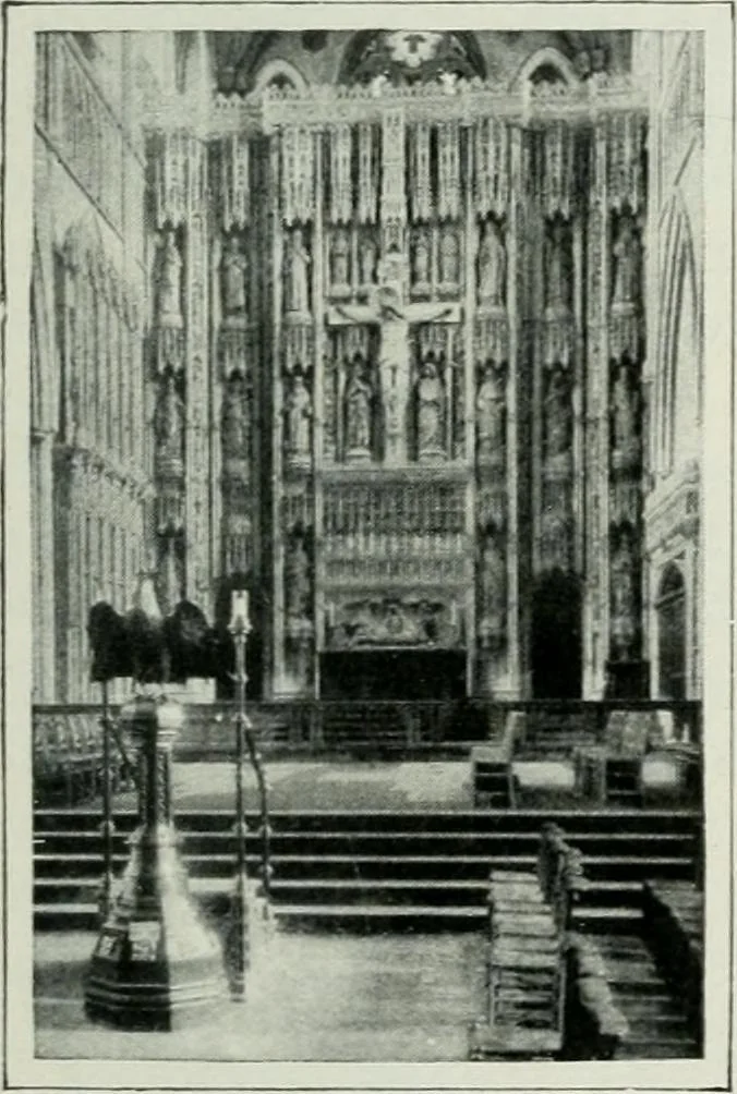 An illustration from Geschichte der Kunst in Grossbritannien und Irland, 1909, leaf 91
