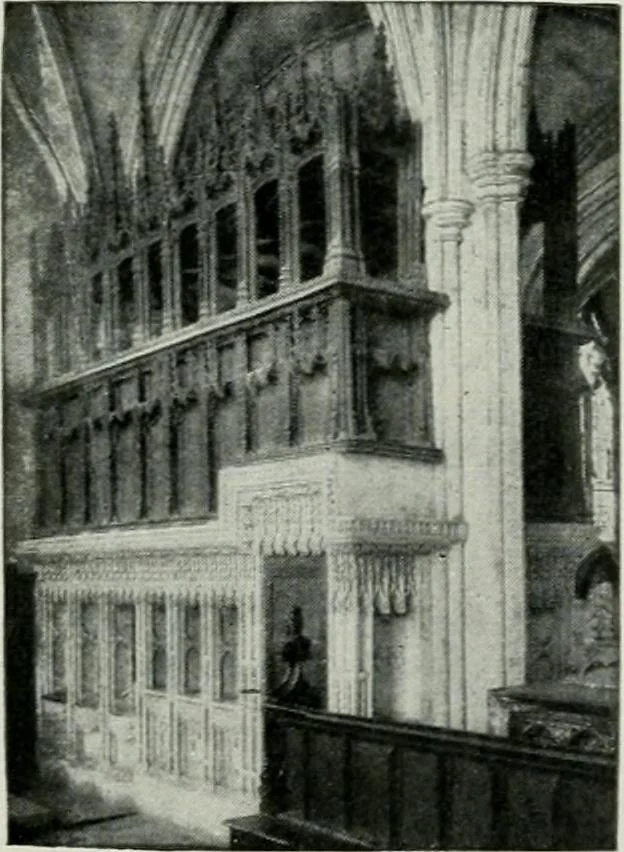An illustration from Geschichte der Kunst in Grossbritannien und Irland, 1909, leaf 91