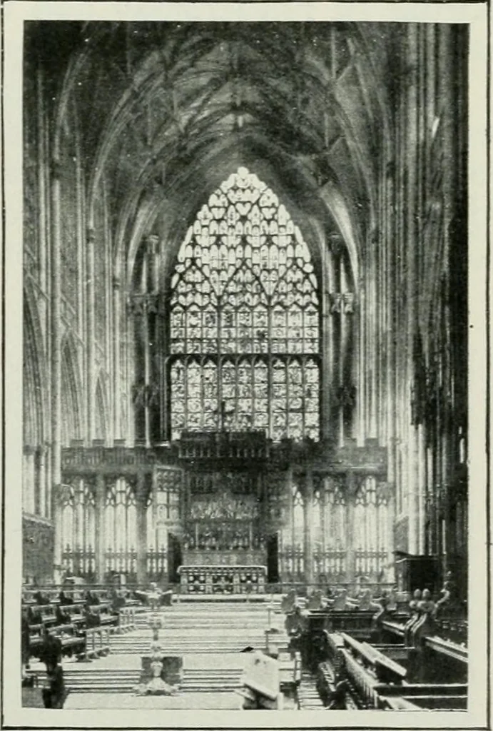 An illustration from Geschichte der Kunst in Grossbritannien und Irland, 1909, leaf 93