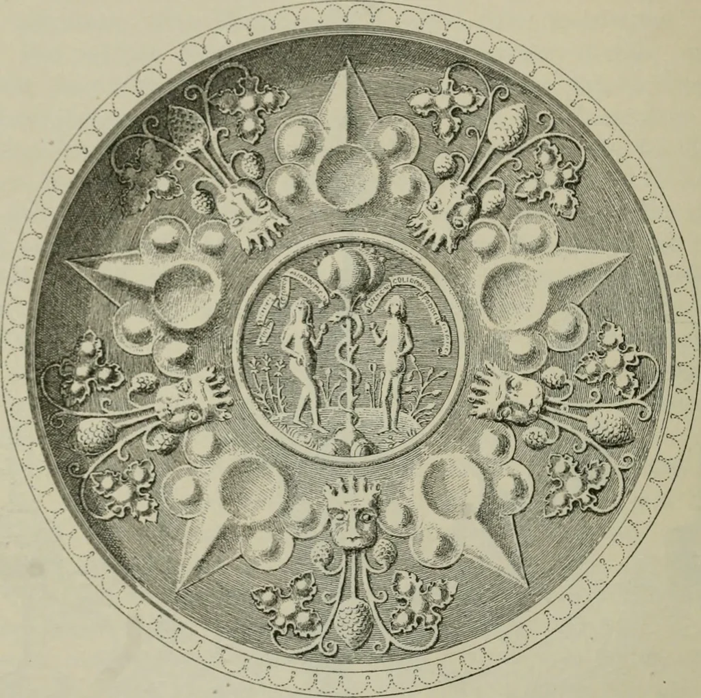 An illustration from Geschichte des deutschen kunstgewerbes, 1888, leaf 121
