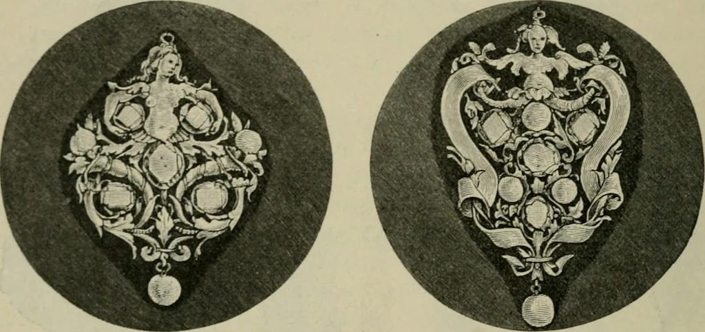 An illustration from Geschichte des deutschen kunstgewerbes, 1888, leaf 199