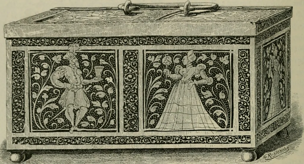 An illustration from Geschichte des deutschen kunstgewerbes, 1888, leaf 201