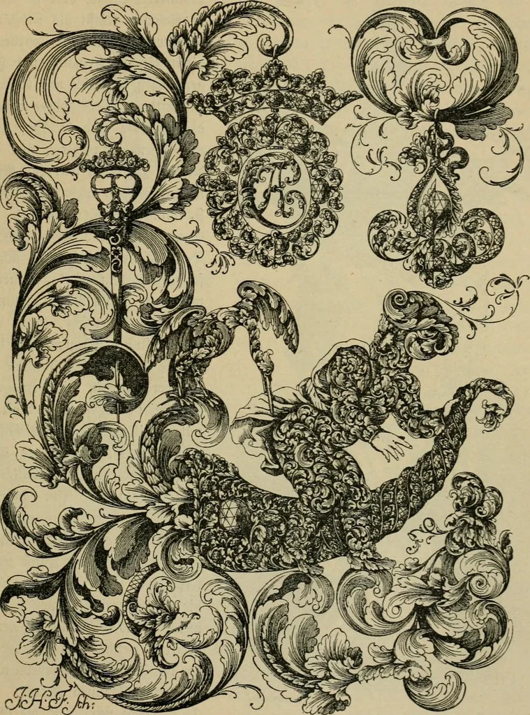An illustration from Geschichte des deutschen kunstgewerbes, 1888, leaf 260