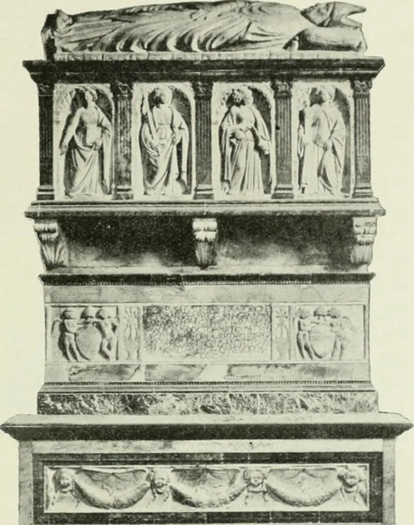 An illustration from Geschichte des florentinischen Grabmals von den ältesten Zeiten bis Michelangelo, 1904, leaf 128