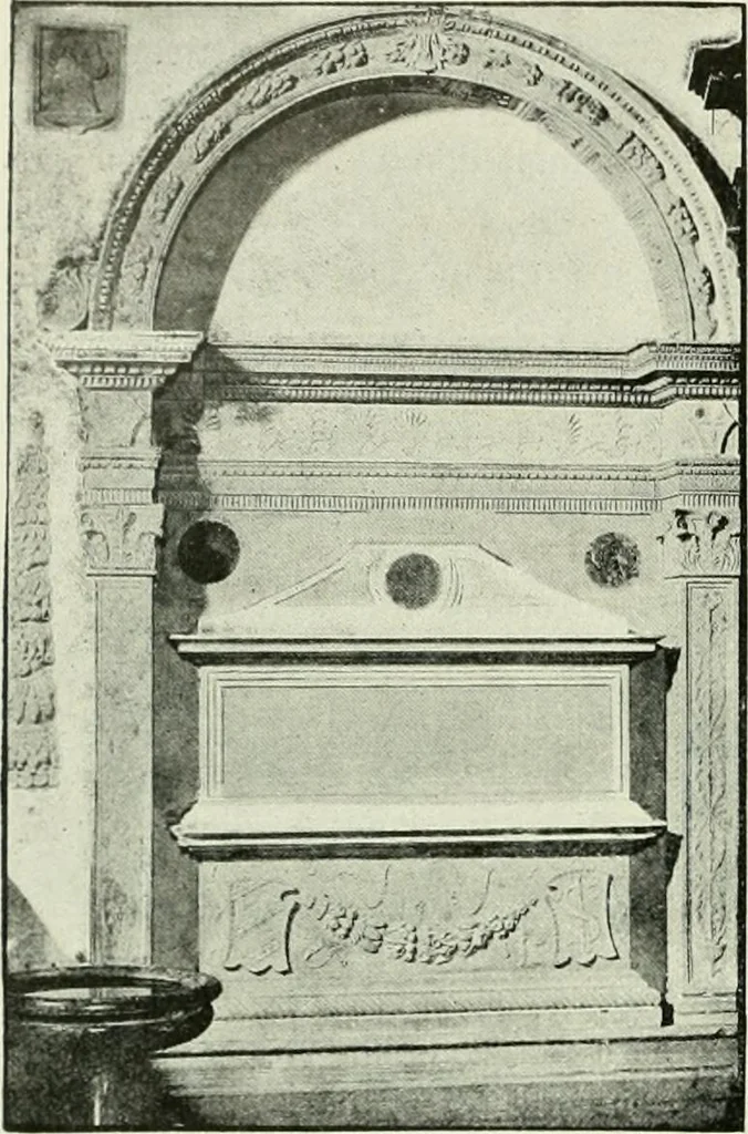 An illustration from Geschichte des florentinischen Grabmals von den ältesten Zeiten bis Michelangelo, 1904, leaf 183