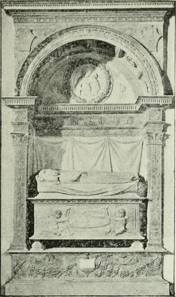 An illustration from Geschichte des florentinischen Grabmals von den ältesten Zeiten bis Michelangelo, 1904, leaf 184