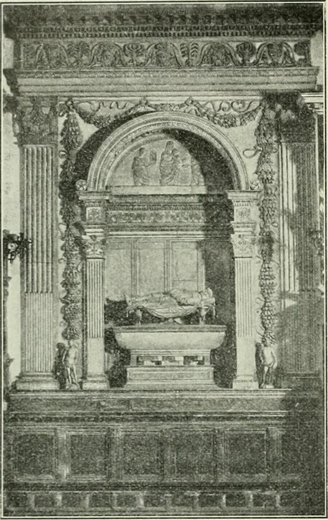 An illustration from Geschichte des florentinischen Grabmals von den ältesten Zeiten bis Michelangelo, 1904, leaf 185
