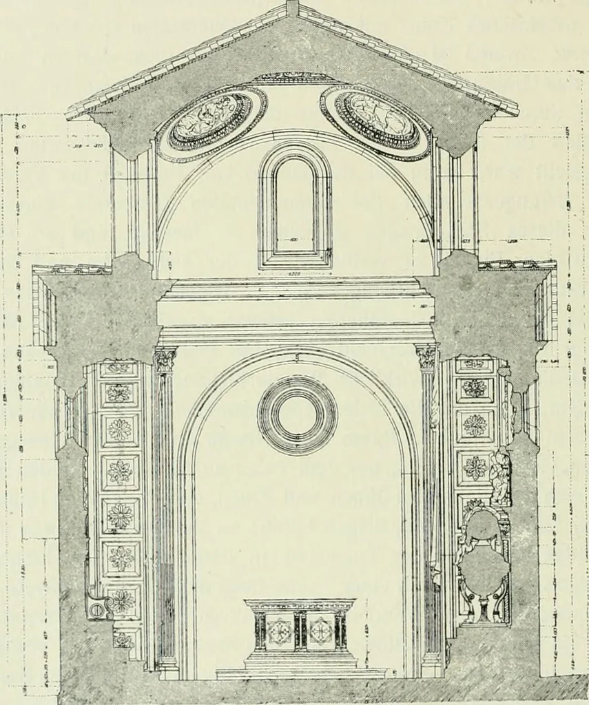 An illustration from Geschichte des florentinischen Grabmals von den ältesten Zeiten bis Michelangelo, 1904, leaf 191