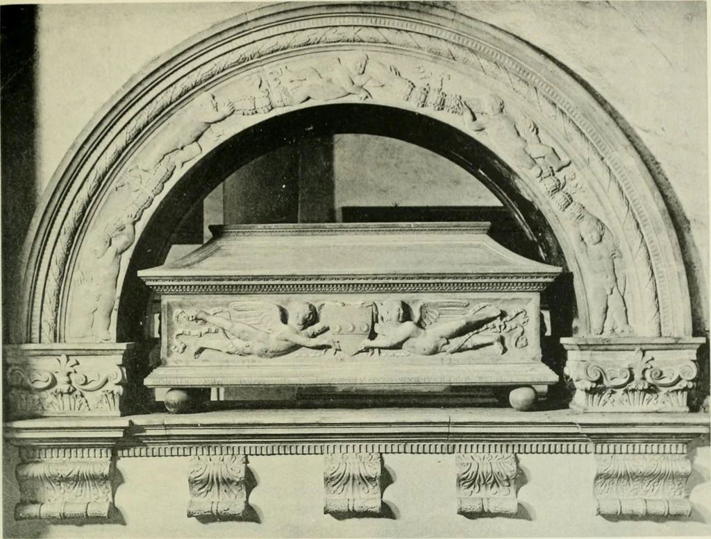 An illustration from Geschichte des florentinischen Grabmals von den ältesten Zeiten bis Michelangelo, 1904, leaf 222