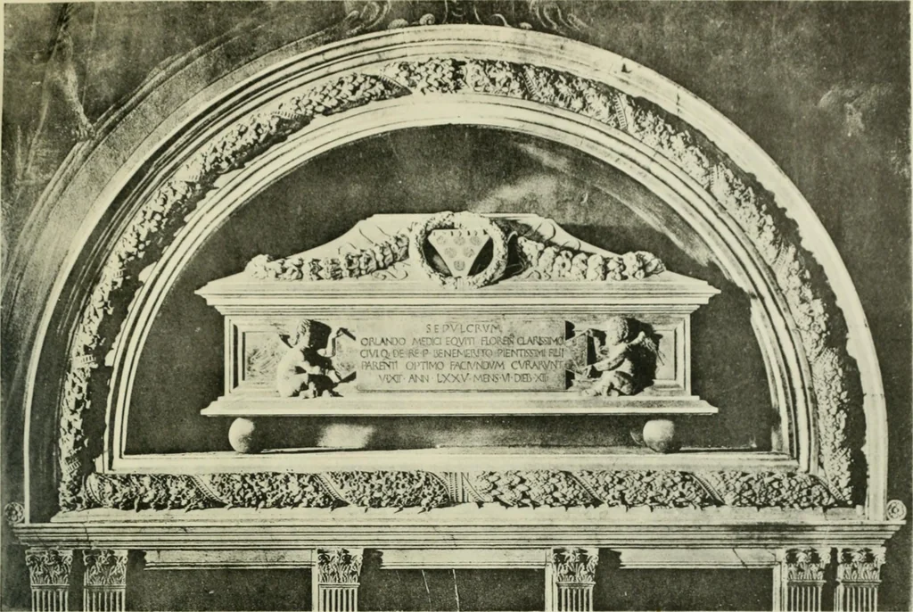 An illustration from Geschichte des florentinischen Grabmals von den ältesten Zeiten bis Michelangelo, 1904, leaf 228