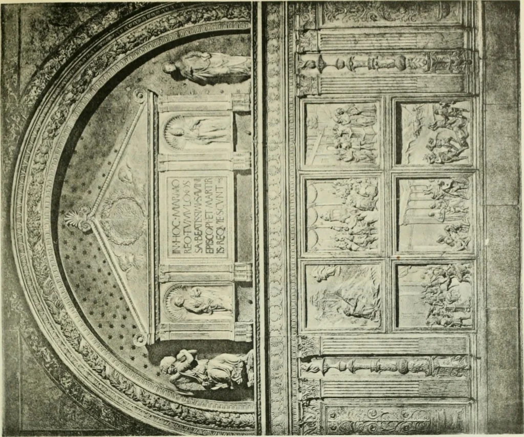 An illustration from Geschichte des florentinischen Grabmals von den ältesten Zeiten bis Michelangelo, 1904, leaf 232