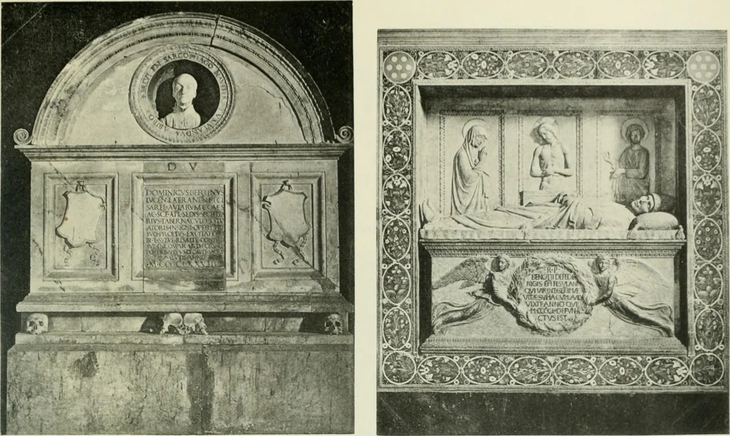 An illustration from Geschichte des florentinischen Grabmals von den ältesten Zeiten bis Michelangelo, 1904, leaf 254