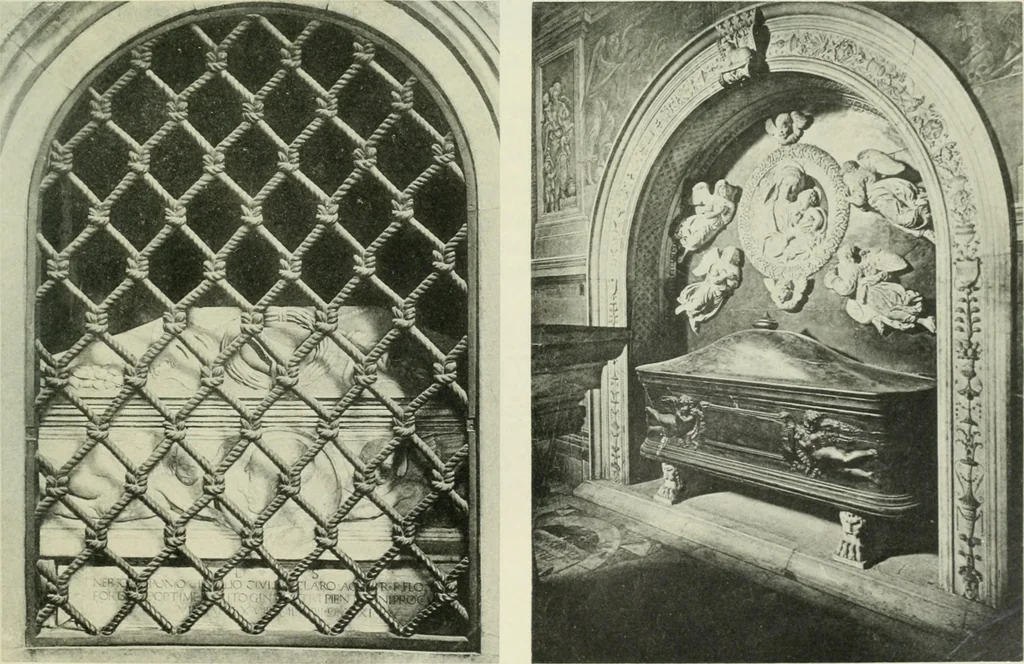 An illustration from Geschichte des florentinischen Grabmals von den ältesten Zeiten bis Michelangelo, 1904, leaf 254