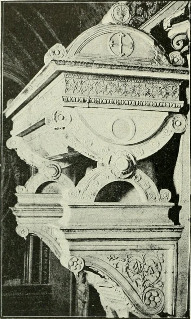 An illustration from Geschichte des florentinischen Grabmals von den ältesten Zeiten bis Michelangelo, 1904, leaf 267