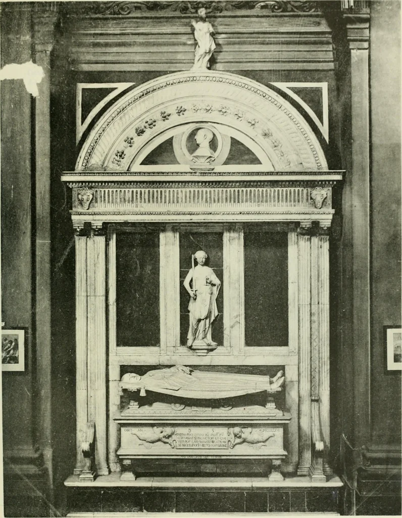 An illustration from Geschichte des florentinischen Grabmals von den ältesten Zeiten bis Michelangelo, 1904, leaf 272