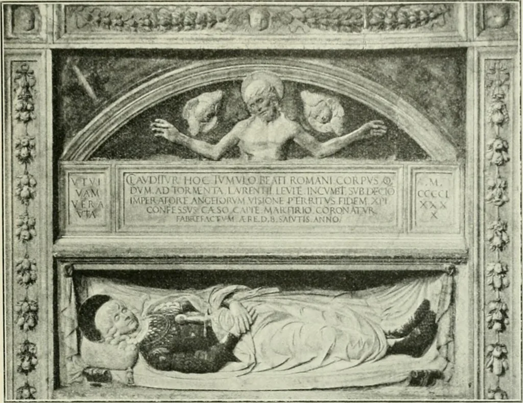 An illustration from Geschichte des florentinischen Grabmals von den ältesten Zeiten bis Michelangelo, 1904, leaf 296