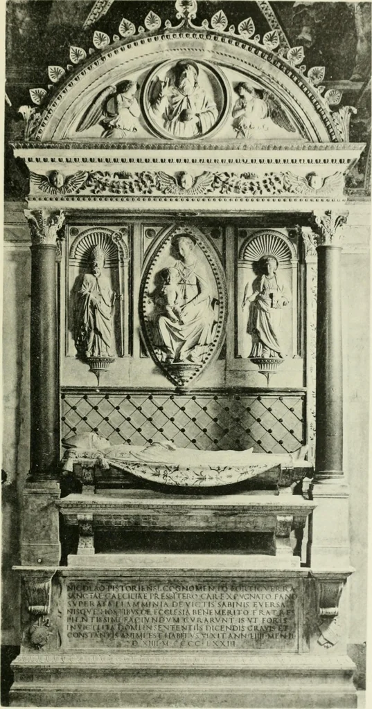 An illustration from Geschichte des florentinischen Grabmals von den ältesten Zeiten bis Michelangelo, 1904, leaf 298