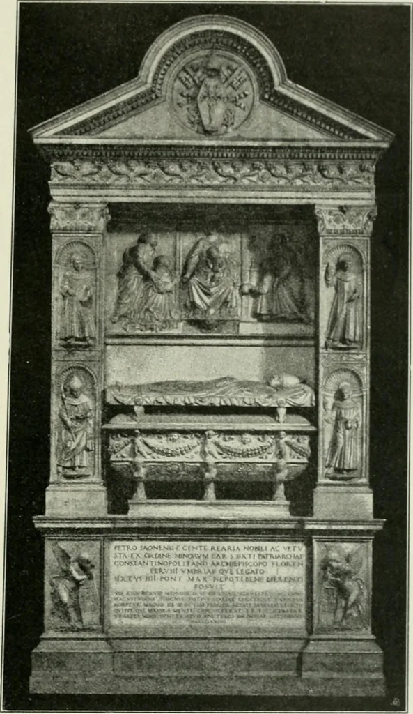 An illustration from Geschichte des florentinischen Grabmals von den ältesten Zeiten bis Michelangelo, 1904, leaf 304
