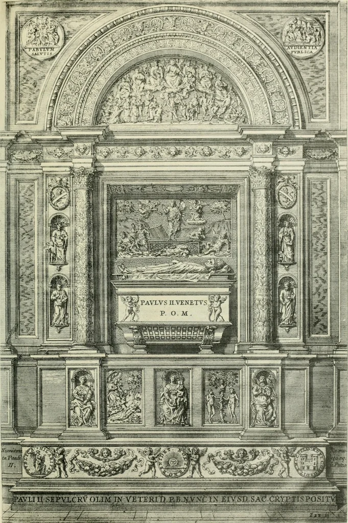 An illustration from Geschichte des florentinischen Grabmals von den ältesten Zeiten bis Michelangelo, 1904, leaf 312