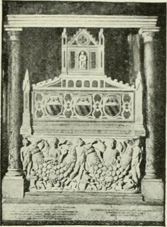 An illustration from Geschichte des florentinischen Grabmals von den ältesten Zeiten bis Michelangelo, 1904, leaf 36