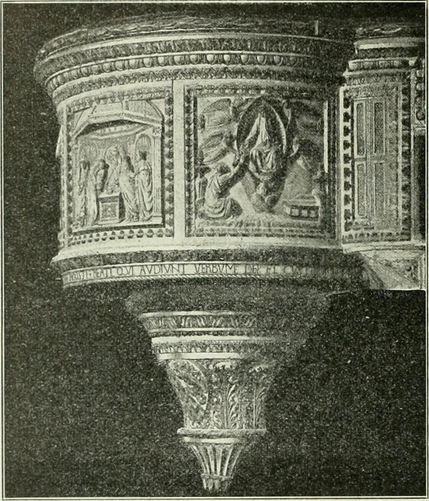 An illustration from Geschichte des florentinischen Grabmals von den ältesten Zeiten bis Michelangelo, 1904, leaf 385