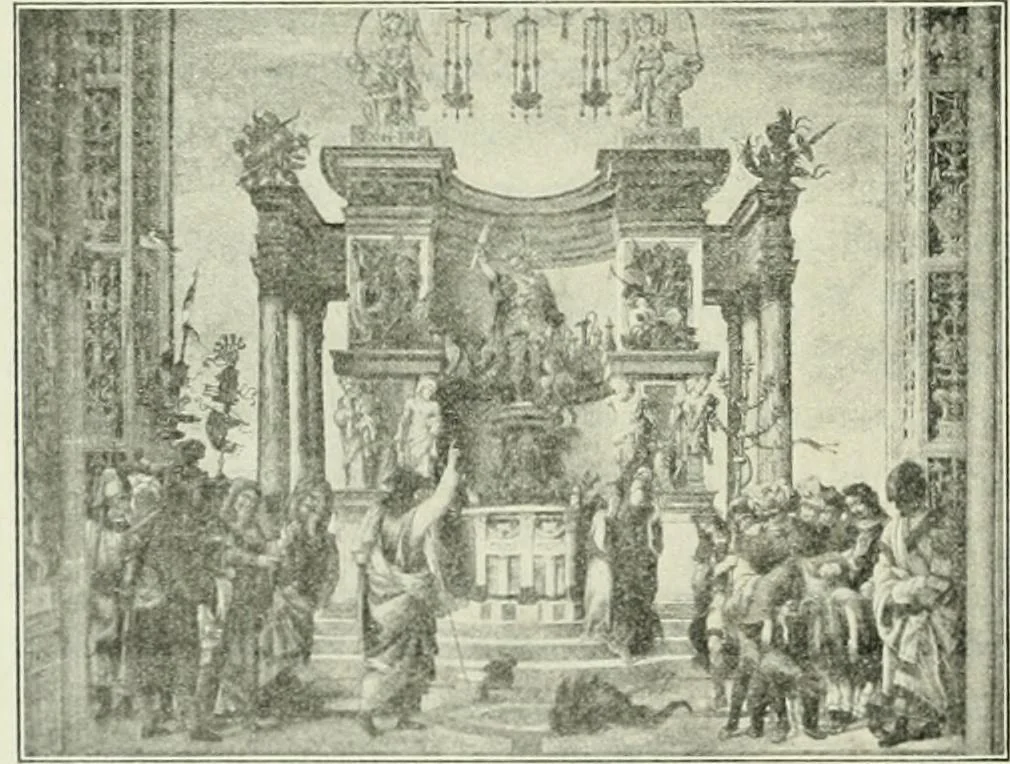 An illustration from Geschichte des florentinischen Grabmals von den ältesten Zeiten bis Michelangelo, 1904, leaf 389