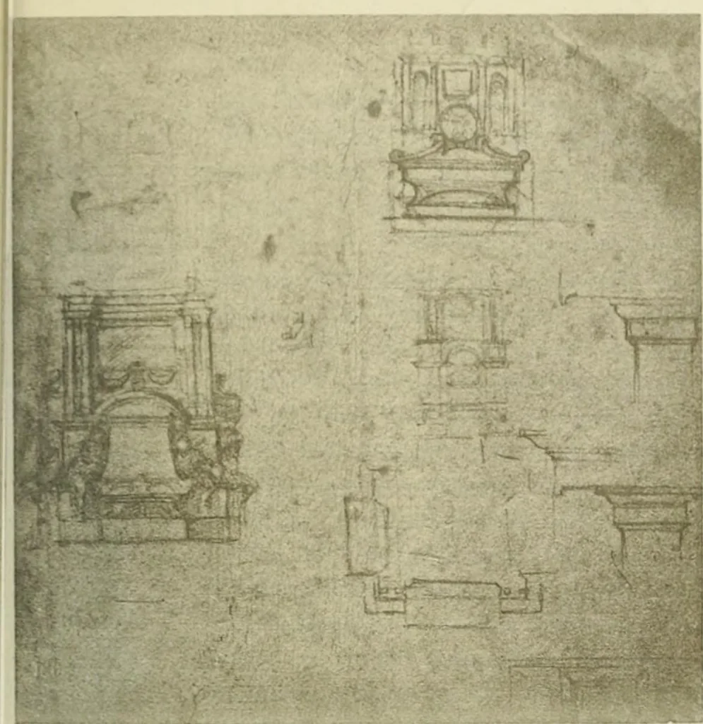 An illustration from Geschichte des florentinischen Grabmals von den ältesten Zeiten bis Michelangelo, 1904, leaf 434