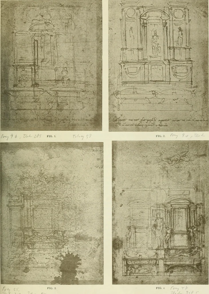 An illustration from Geschichte des florentinischen Grabmals von den ältesten Zeiten bis Michelangelo, 1904, leaf 444