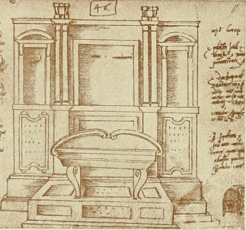 An illustration from Geschichte des florentinischen Grabmals von den ältesten Zeiten bis Michelangelo, 1904, leaf 463