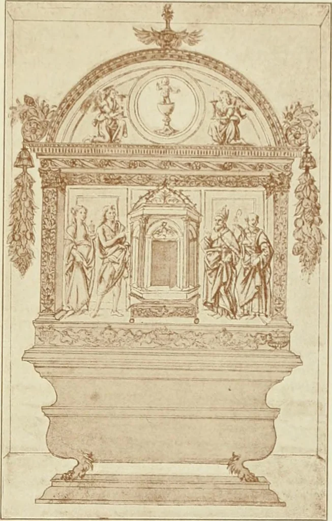 An illustration from Geschichte des florentinischen Grabmals von den ältesten Zeiten bis Michelangelo, 1904, leaf 490